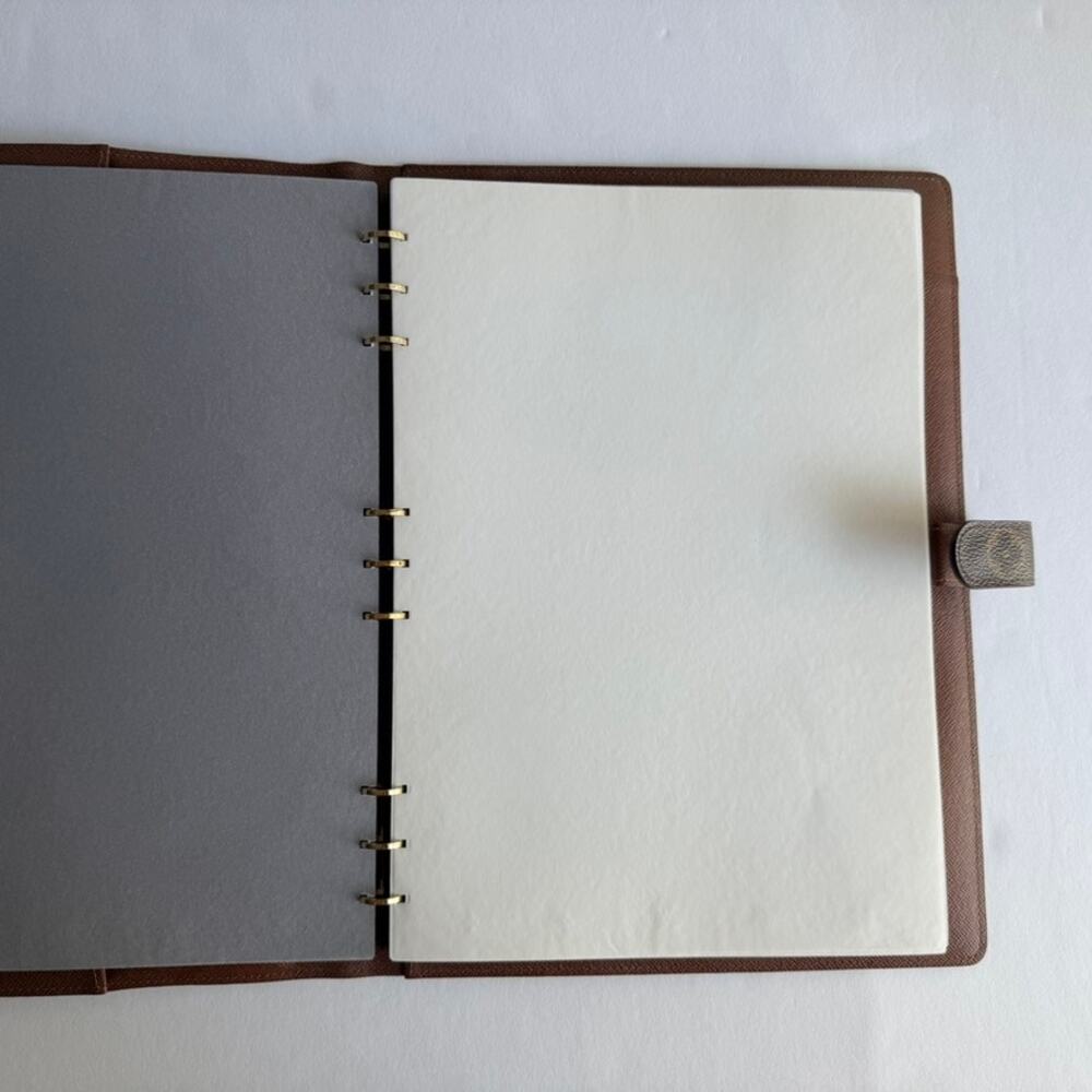 Louis Vuitton Monogram Large Desk Agenda Cover & Notepad RARE 2008 Bloc A4 EUC - Picture 7 of 16